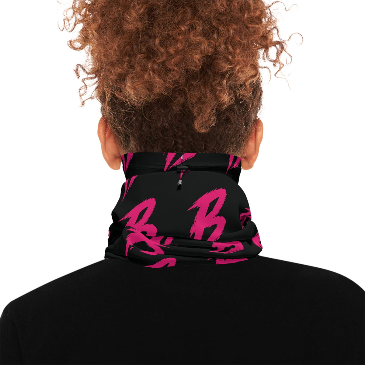 Brakeless 'B' Neck Gaiter With Drawstring - Pink - All Over Prints - BRAKELESS