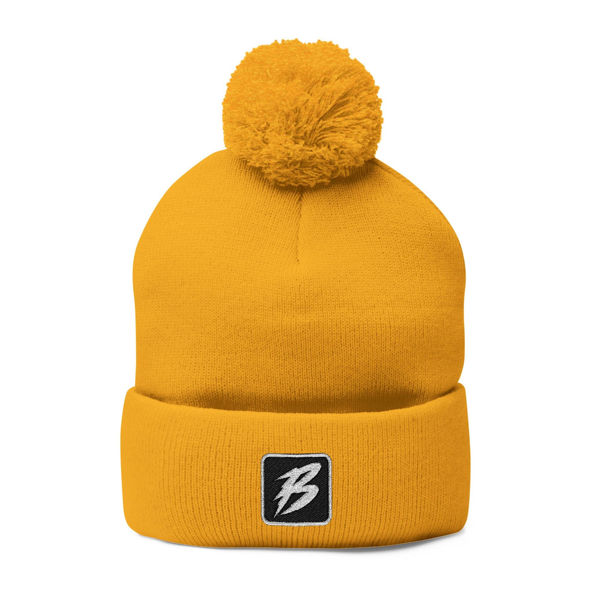 Brakeless 'B' Pom-Pom Beanie — (Mult. Colors) - Hats - BRAKELESS