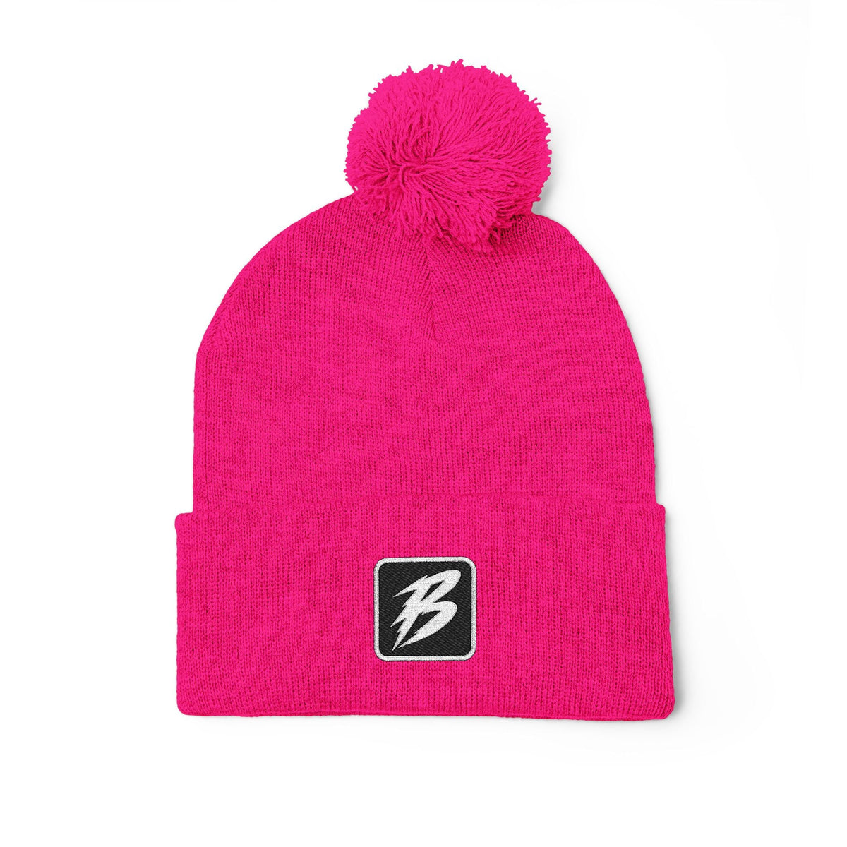Brakeless 'B' Pom-Pom Beanie — (Mult. Colors) - Hats - BRAKELESS
