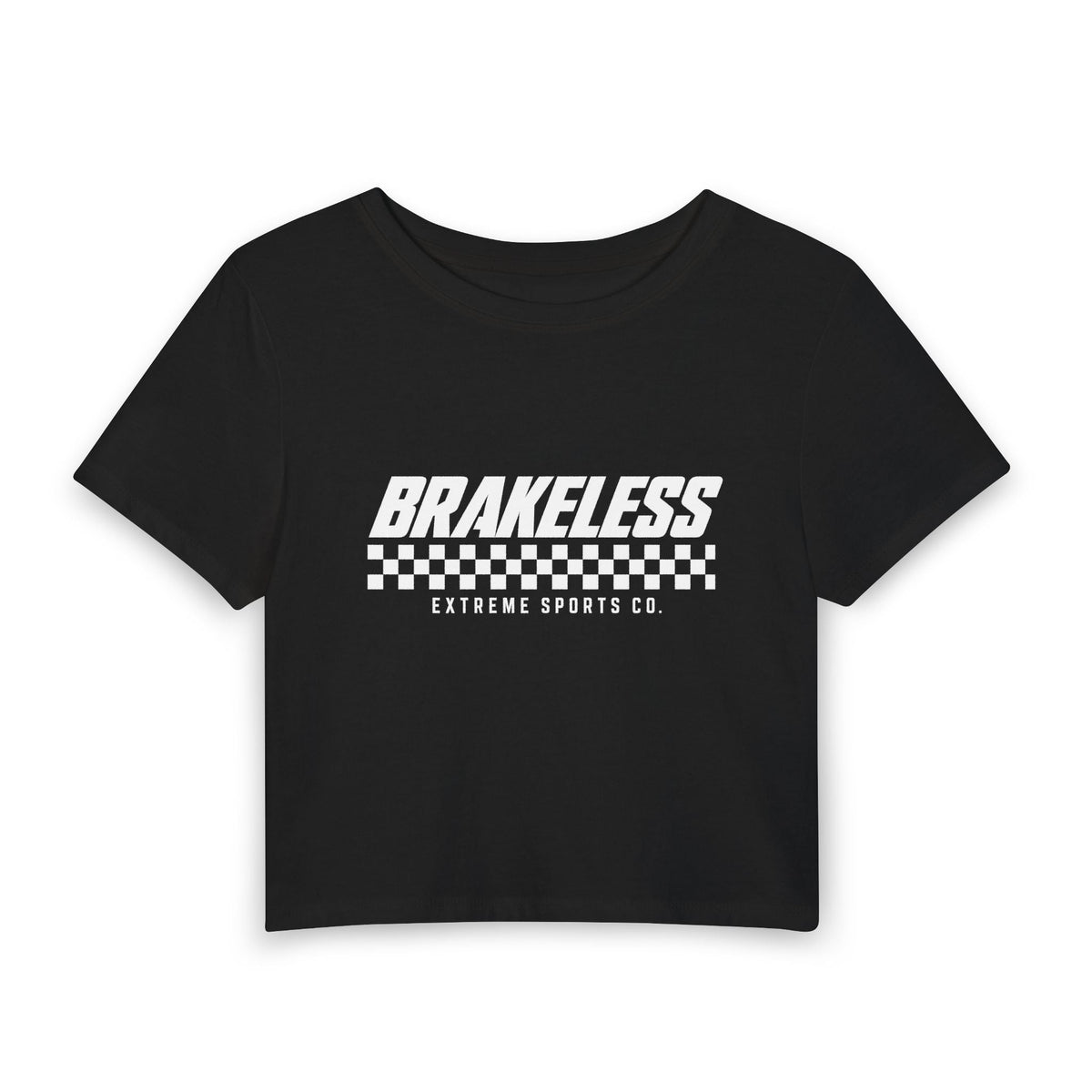 Brakeless Checkered Racing Crop Tee - T-Shirt - BRAKELESS