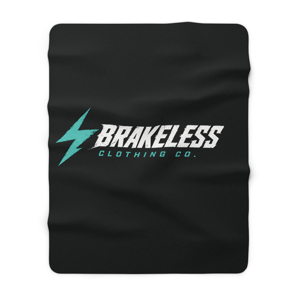 Brakeless Clothing Co. Sherpa Blanket — Cozy Brushed Fleece Throw with Lightning Logo - Home Decor - BRAKELESS