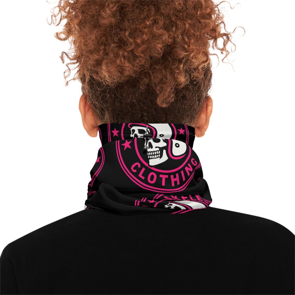 Brakeless Clothing Skull Logo Winter Neck Gaiter with Drawstring - All Over Prints - BRAKELESS