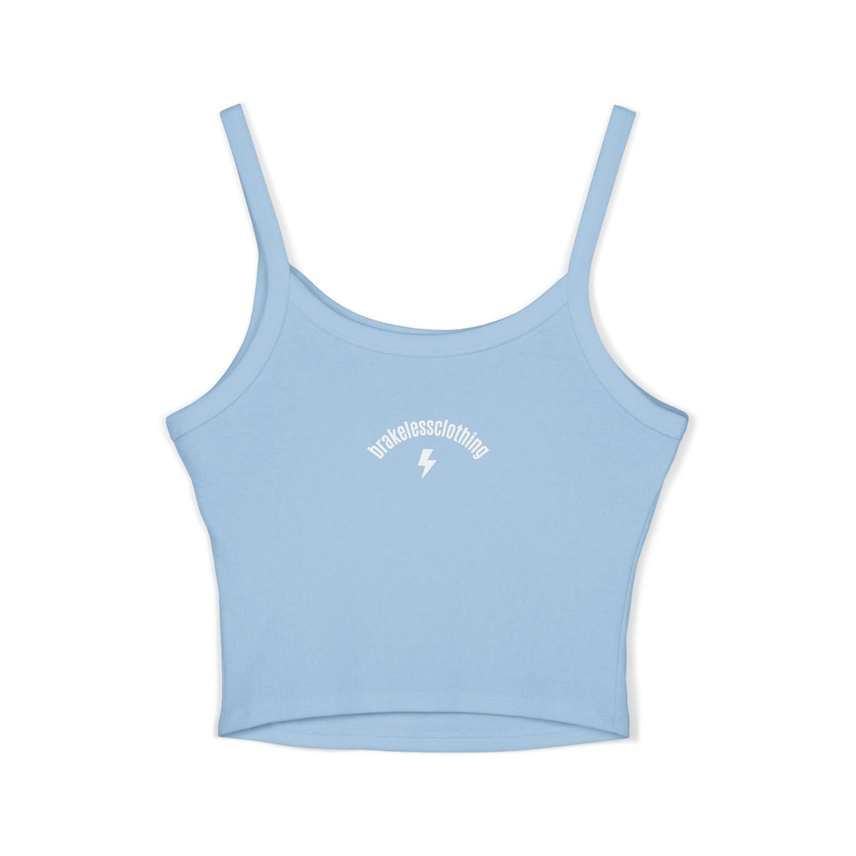 Brakeless Clothing Women's Spaghetti Strap Crop Tank — Bold Pink Logo Streetwear - Tank Top - BRAKELESS
