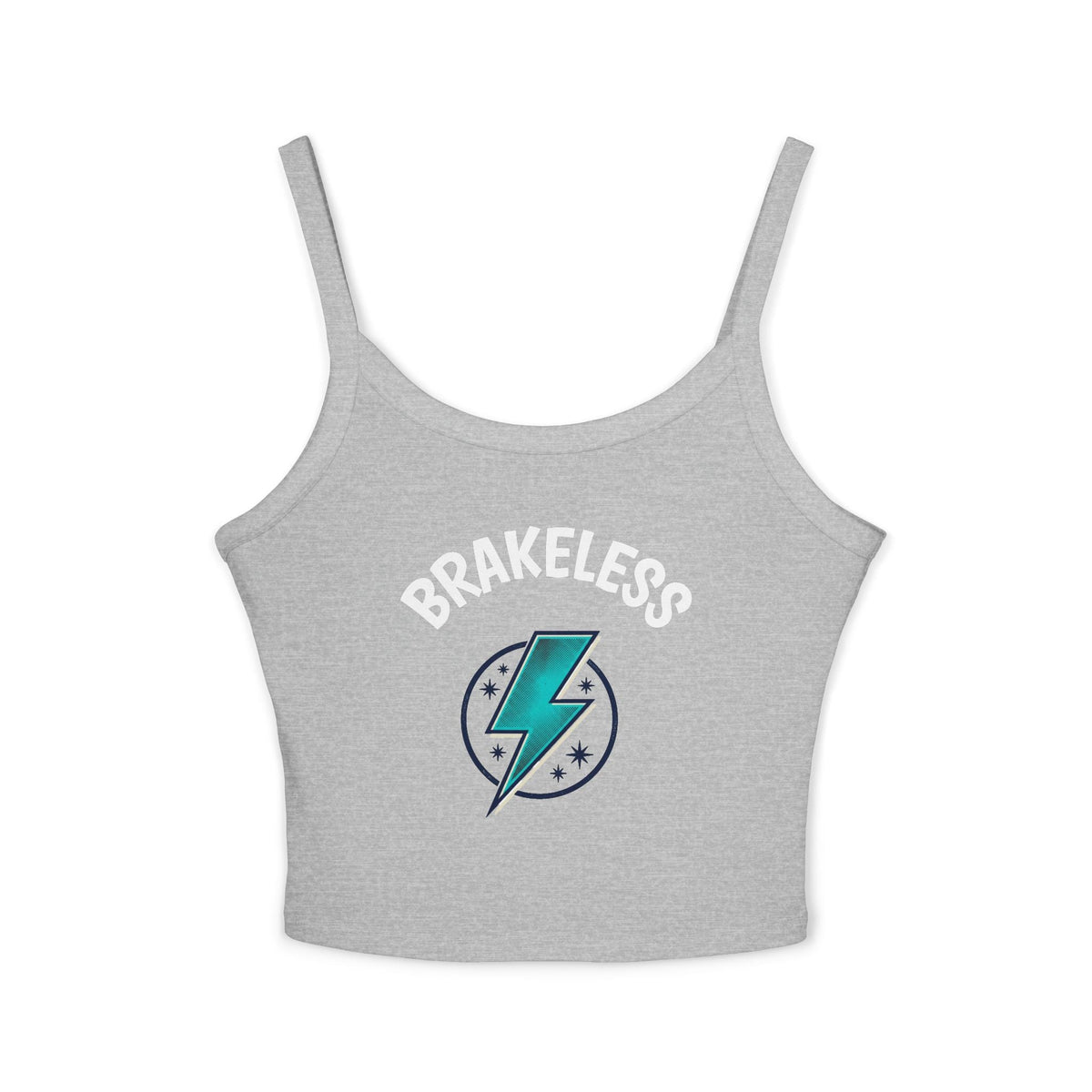 Brakeless Crop Tank Top — "Brakeless No Brakes Just Speed" Racer Chic Tank - Tank Top - BRAKELESS