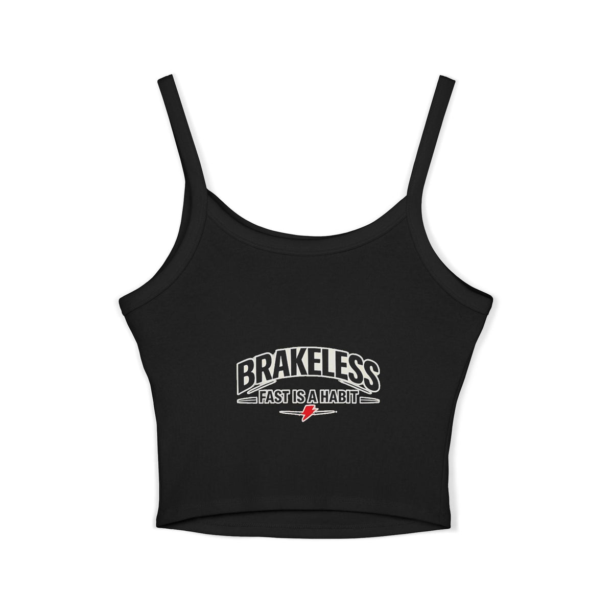 Brakeless Crop Tank Top — "Brakeless No Brakes Just Speed" Racer Chic Tank - Tank Top - BRAKELESS