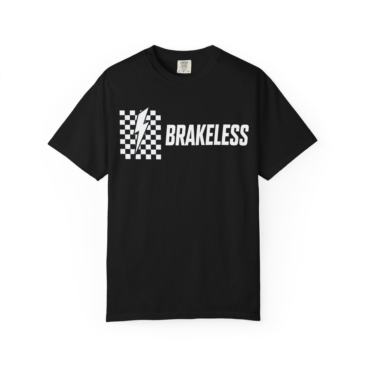Brakeless Graphic Race T‑Shirt — Checkered Lightning Streetwear Tee - T-Shirt - BRAKELESS