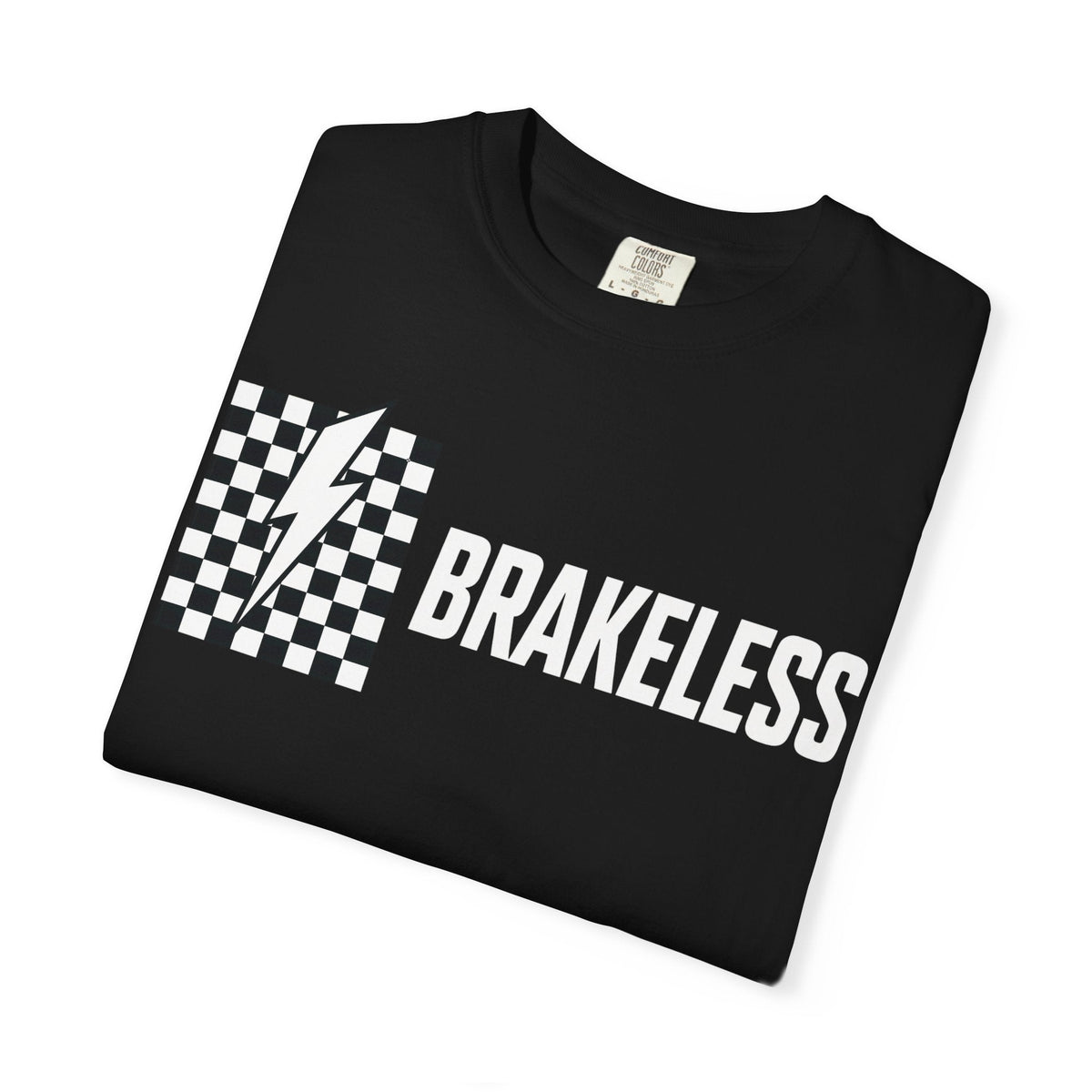 Brakeless Graphic Race T‑Shirt — Checkered Lightning Streetwear Tee - T-Shirt - BRAKELESS