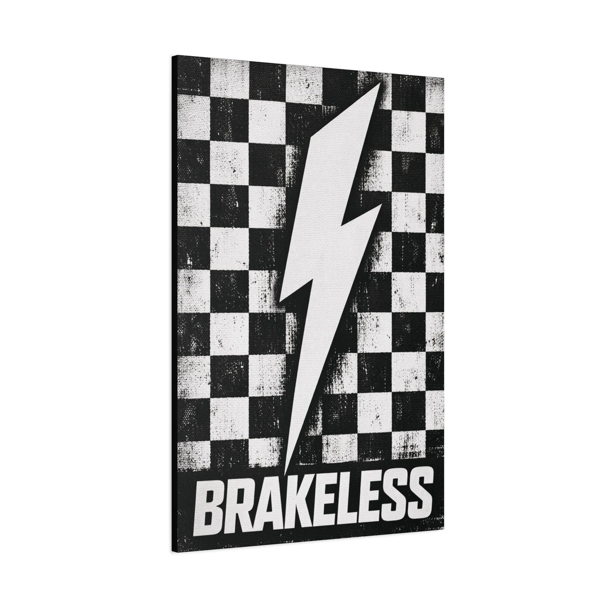 Brakeless Lightning Checkerboard Canvas Print - Canvas - BRAKELESS