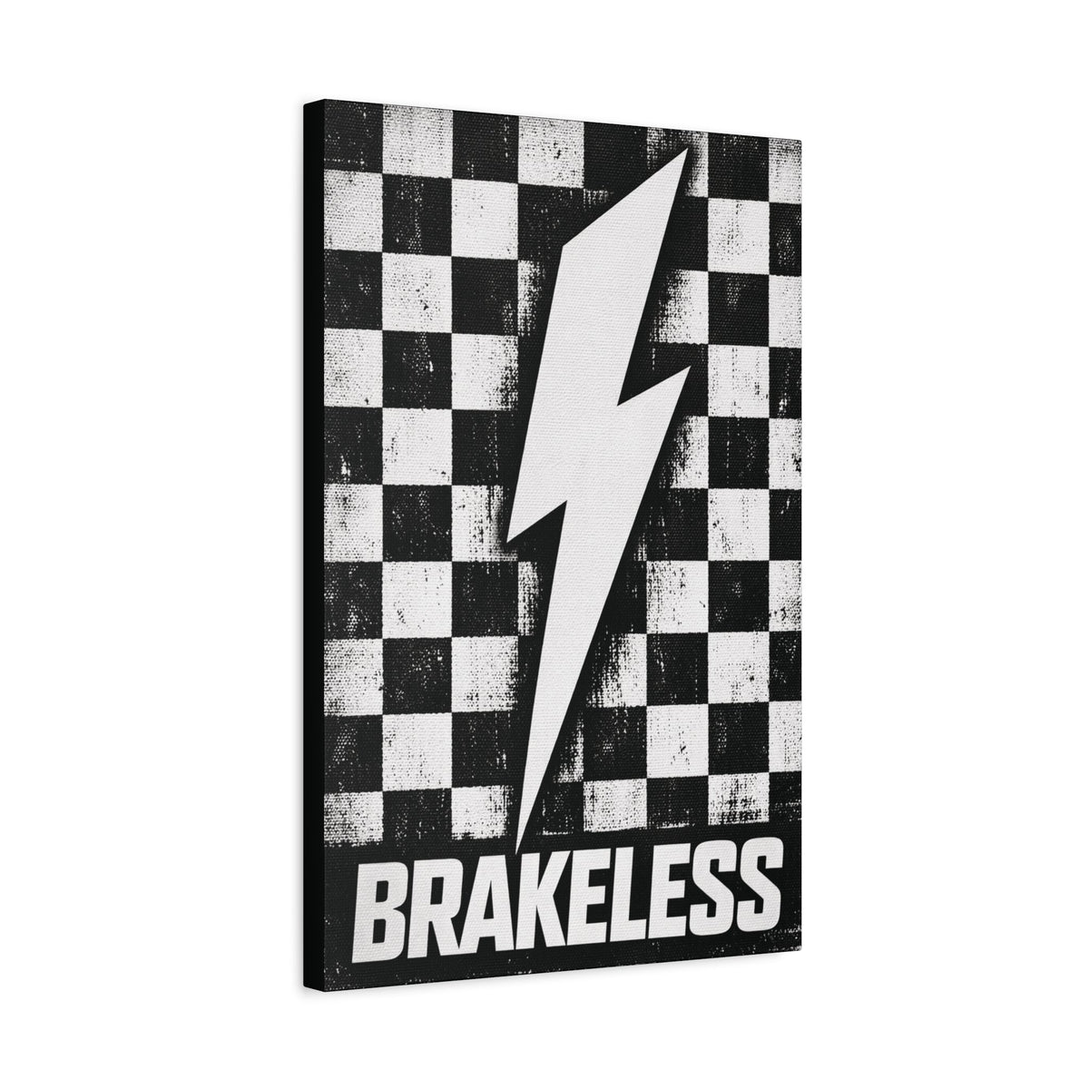 Brakeless Lightning Checkerboard Canvas Print - Canvas - BRAKELESS