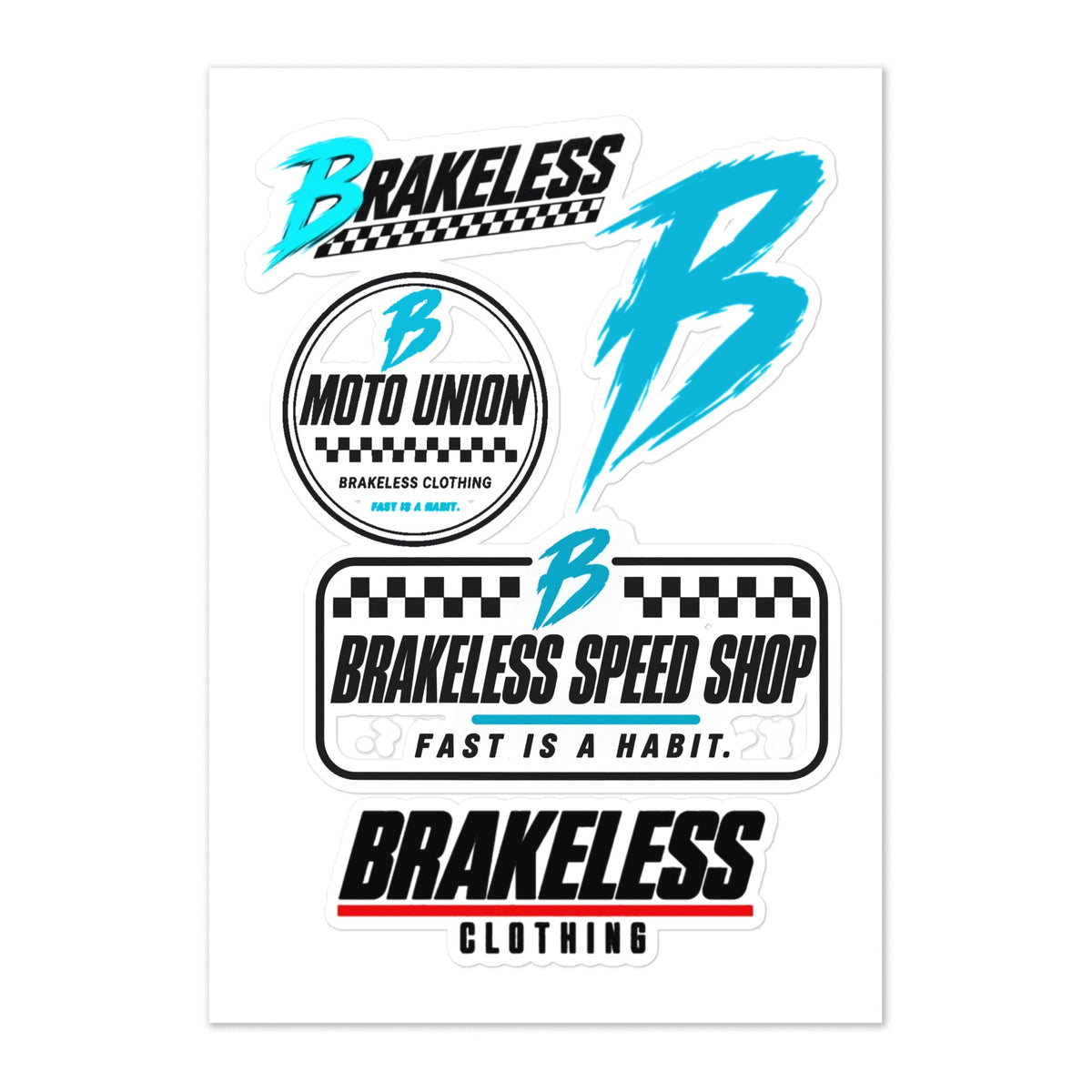 BRAKELESS LOGOS - Sticker sheet - BRAKELESS