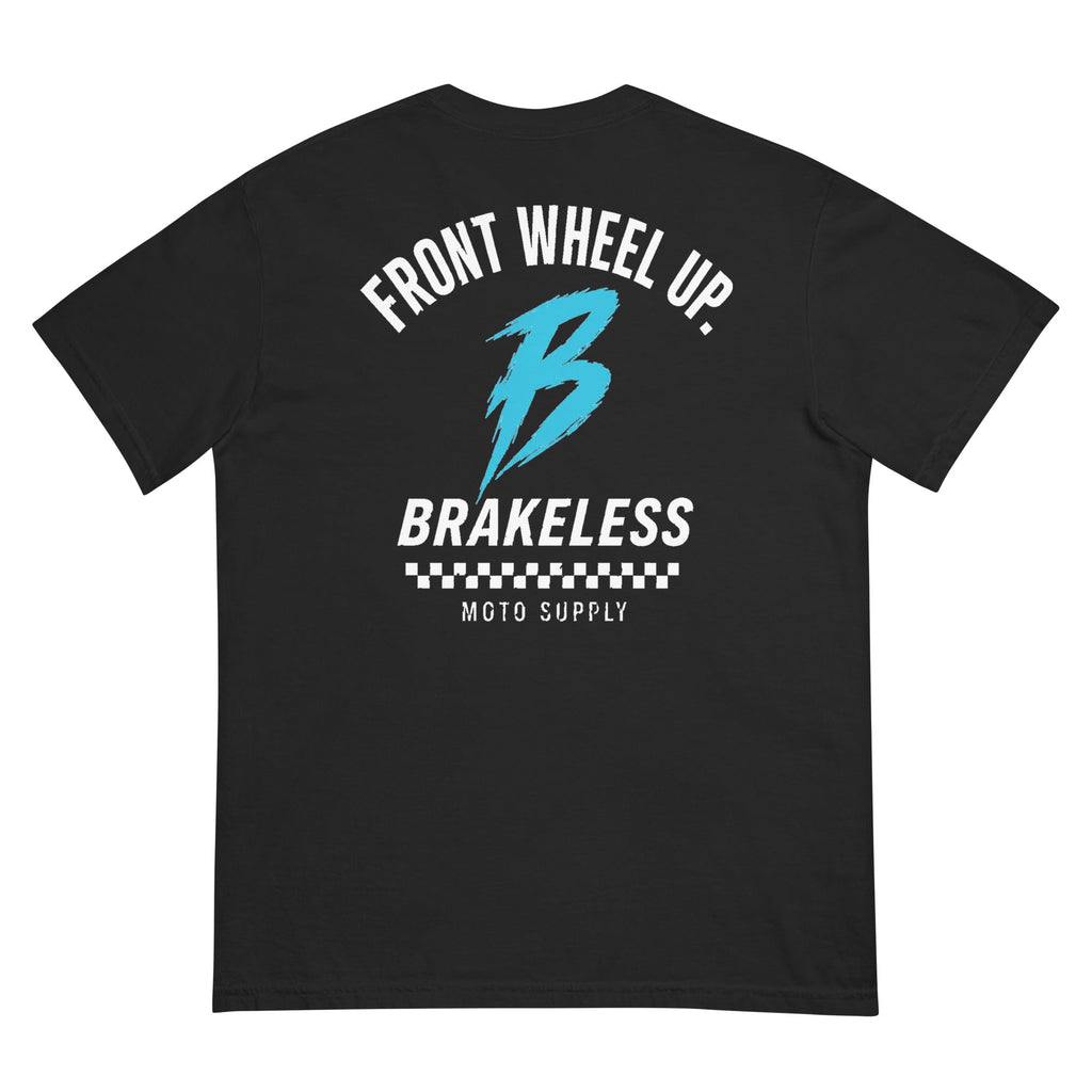 BRAKELESS MOTO SUPPLY (Unisex garment-dyed heavyweight t-shirt) - BRAKELESS