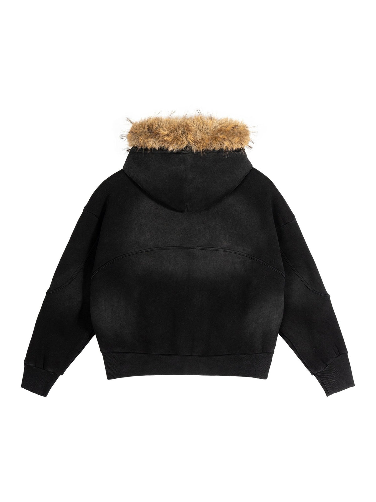 BRAKELESS PINK SKULL Boxy Detachable Fur Hoodie - Outerwear - BRAKELESS
