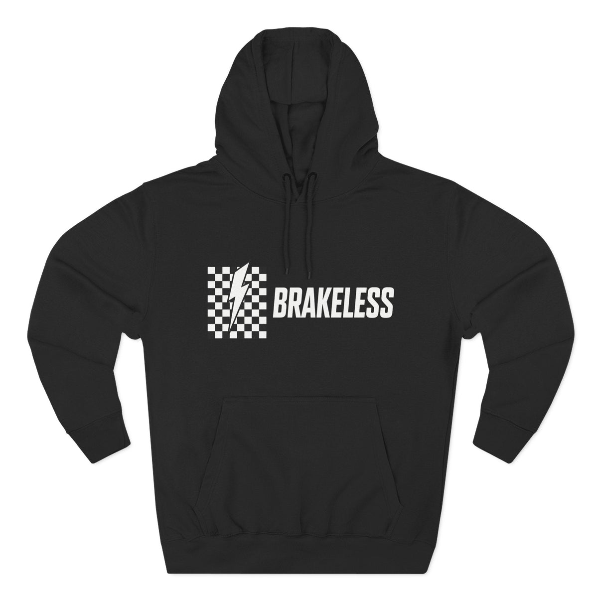 Brakeless Racing Hoodie — Checker Flag Streetwear Pullover - Hoodie - BRAKELESS