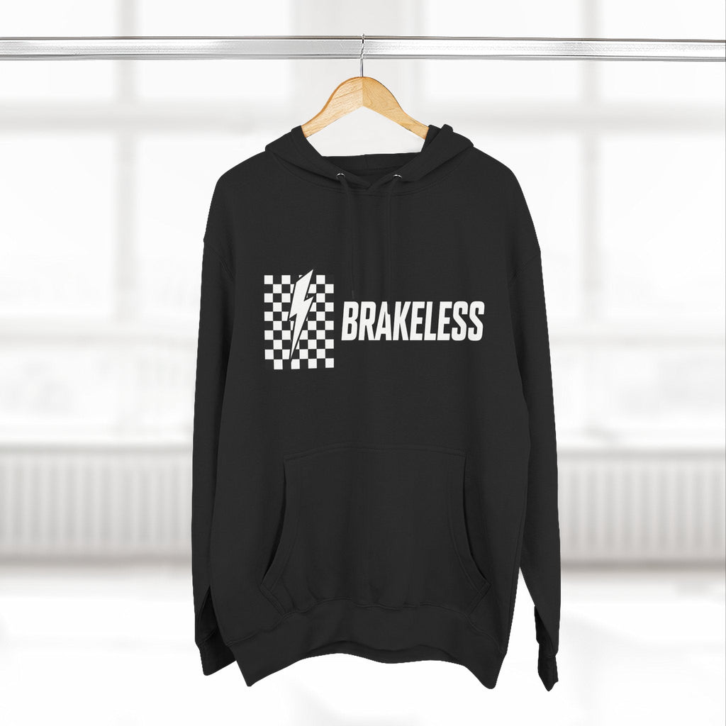 Brakeless Racing Hoodie — Checker Flag Streetwear Pullover - Hoodie - BRAKELESS