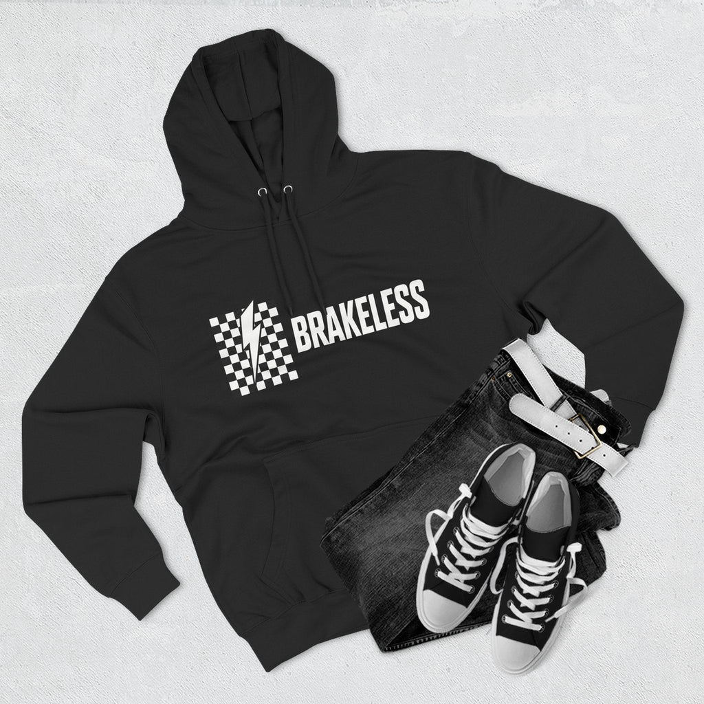 Brakeless Racing Hoodie — Checker Flag Streetwear Pullover - Hoodie - BRAKELESS