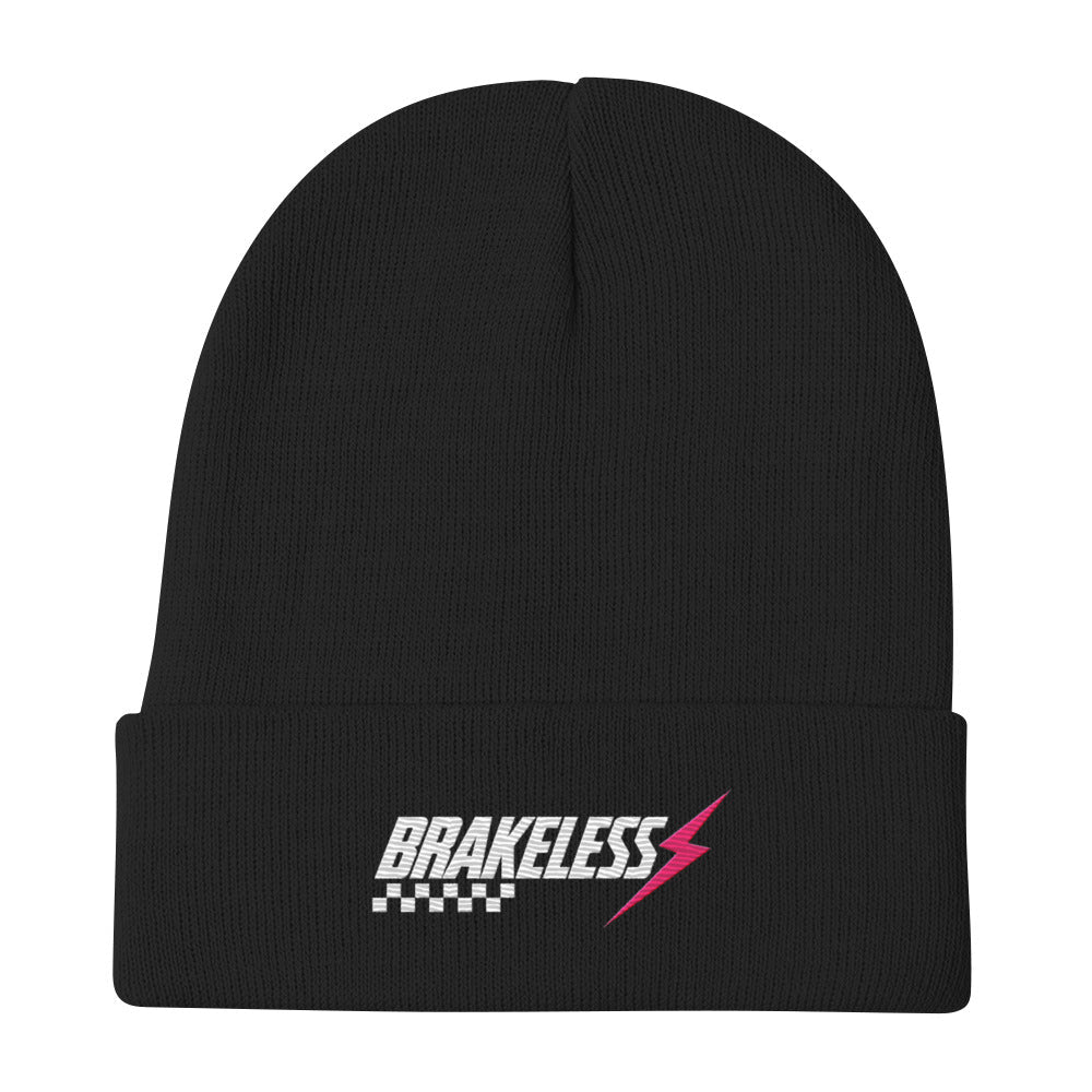 Brakeless Racing - Pink Embroidered Beanie - BRAKELESS