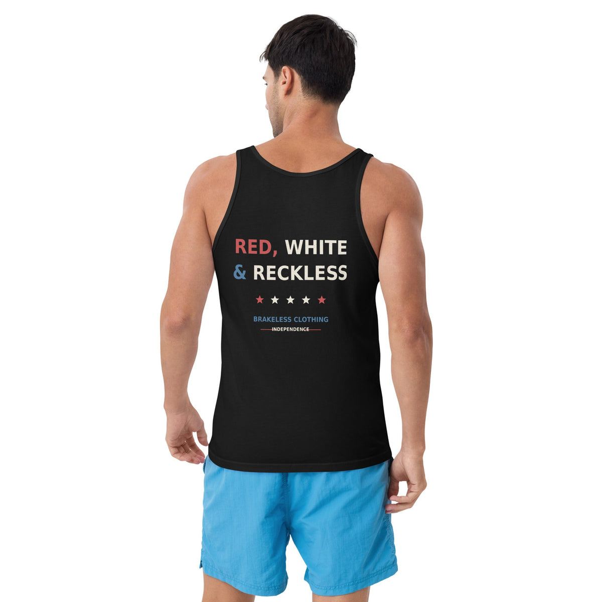 BRAKELESS - RED, WHITE & RECKLESS MEN'S TANK TOP - BRAKELESS