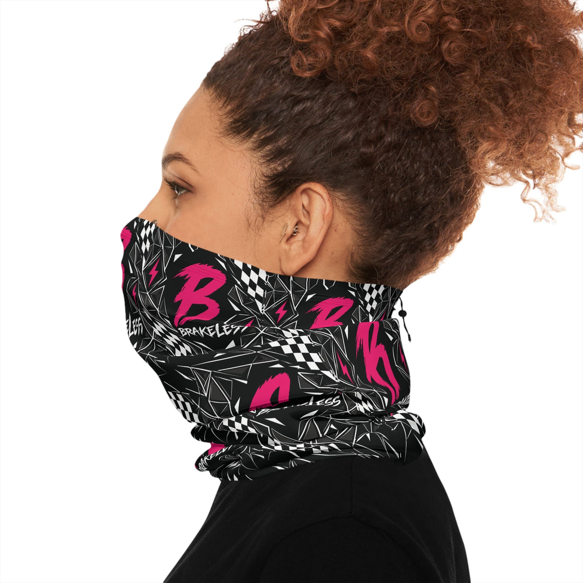 Brakeless Shatter Winter Neck Gaiter – Pink - All Over Prints - BRAKELESS