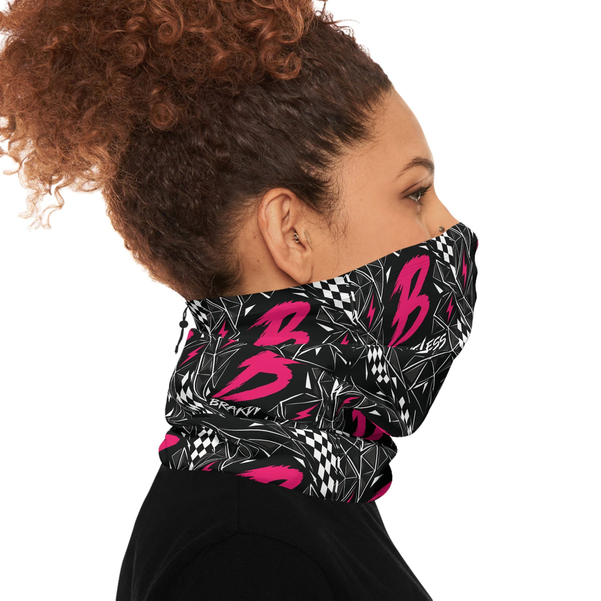 Brakeless Shatter Winter Neck Gaiter – Pink - All Over Prints - BRAKELESS