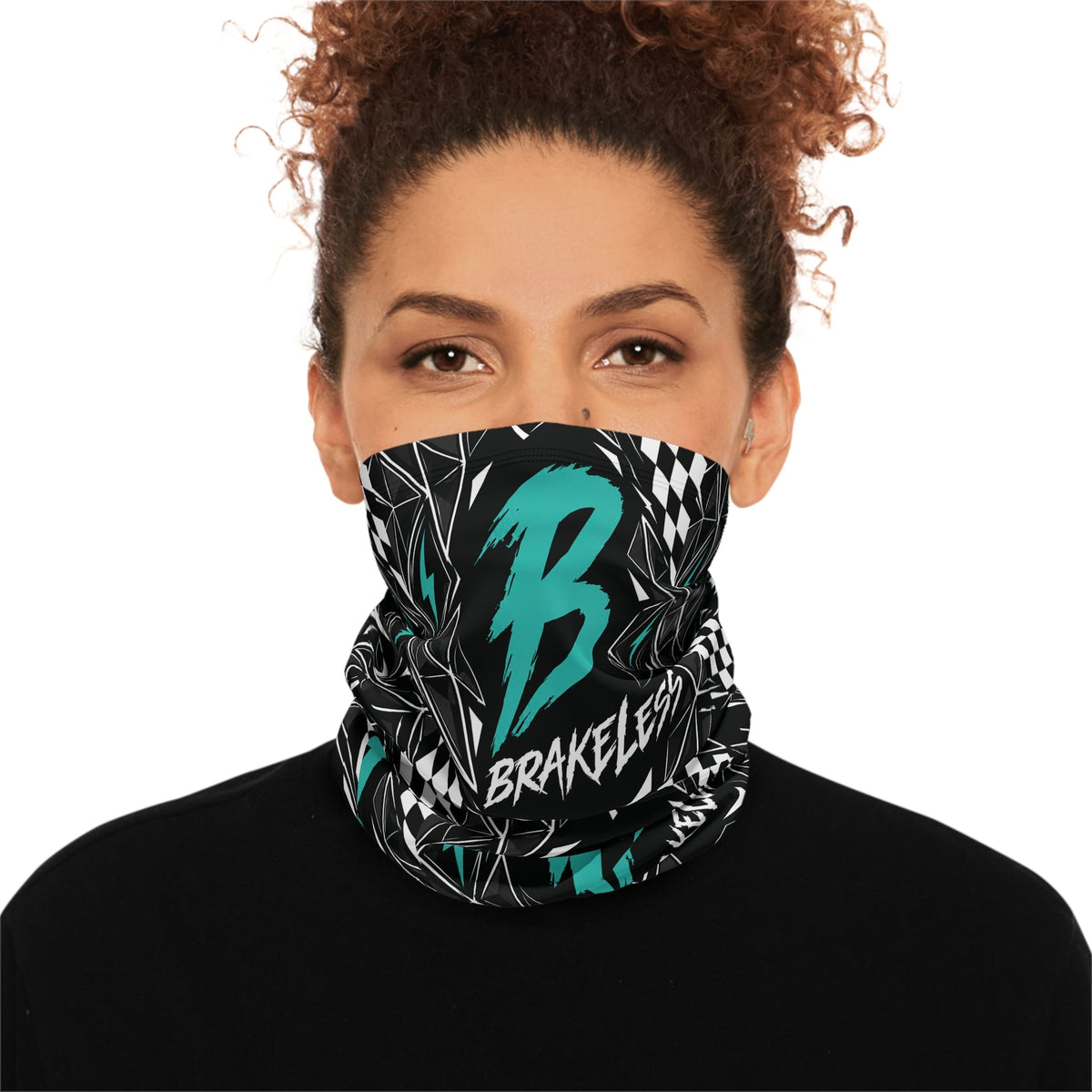 Brakeless Shatter Winter Neck Gaiter – Teal - All Over Prints - BRAKELESS