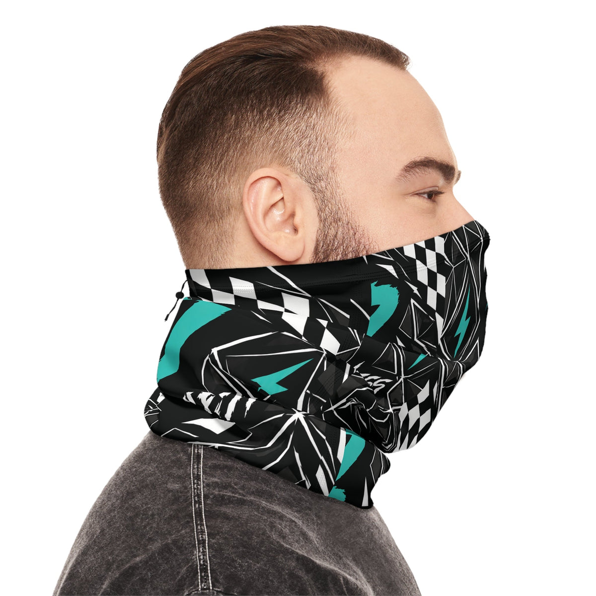 Brakeless Shatter Winter Neck Gaiter – Teal - All Over Prints - BRAKELESS