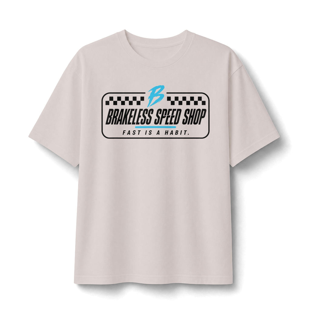 Brakeless Speed Shop "Fast Is A Habit" Racing Tee - Unisex Relaxed Fit (Mult. Colors) - T-Shirt - BRAKELESS