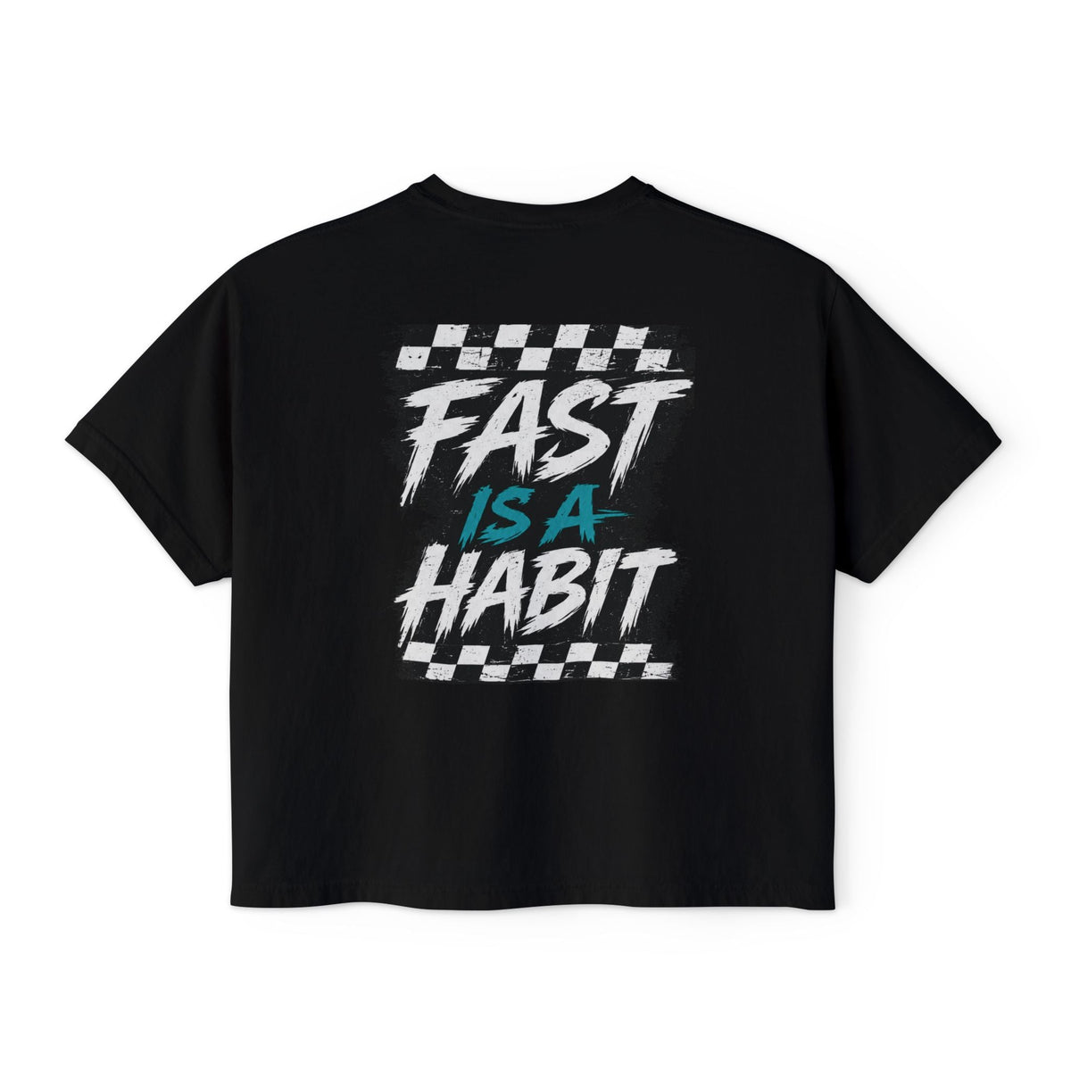 Brakeless Speed Shop Women's Boxy Tee – “Fast Is A Habit” - T-Shirt - BRAKELESS