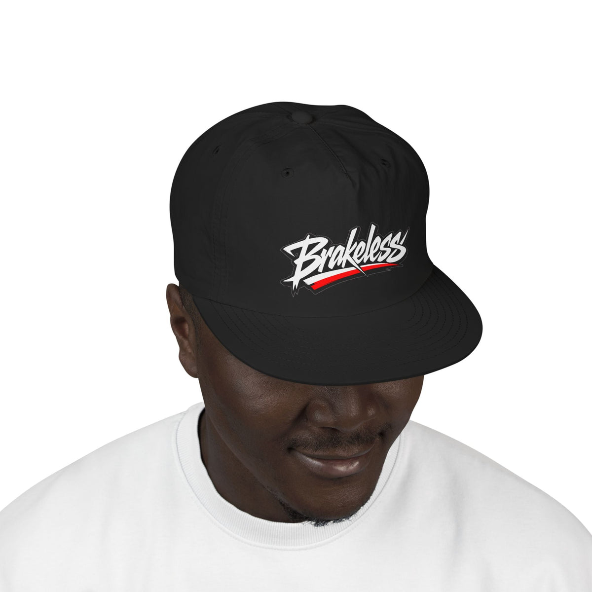 Brakeless Surf Skate Cap — Retro Script Skate/Surf Snapback Hat - Hats - BRAKELESS