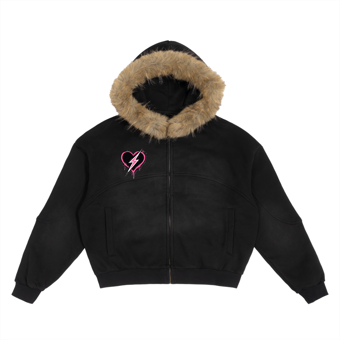 brakeless,brakeless clothing,streetwear,street wear,jacket,outerwear,fur coat,fur hood,women's,winter