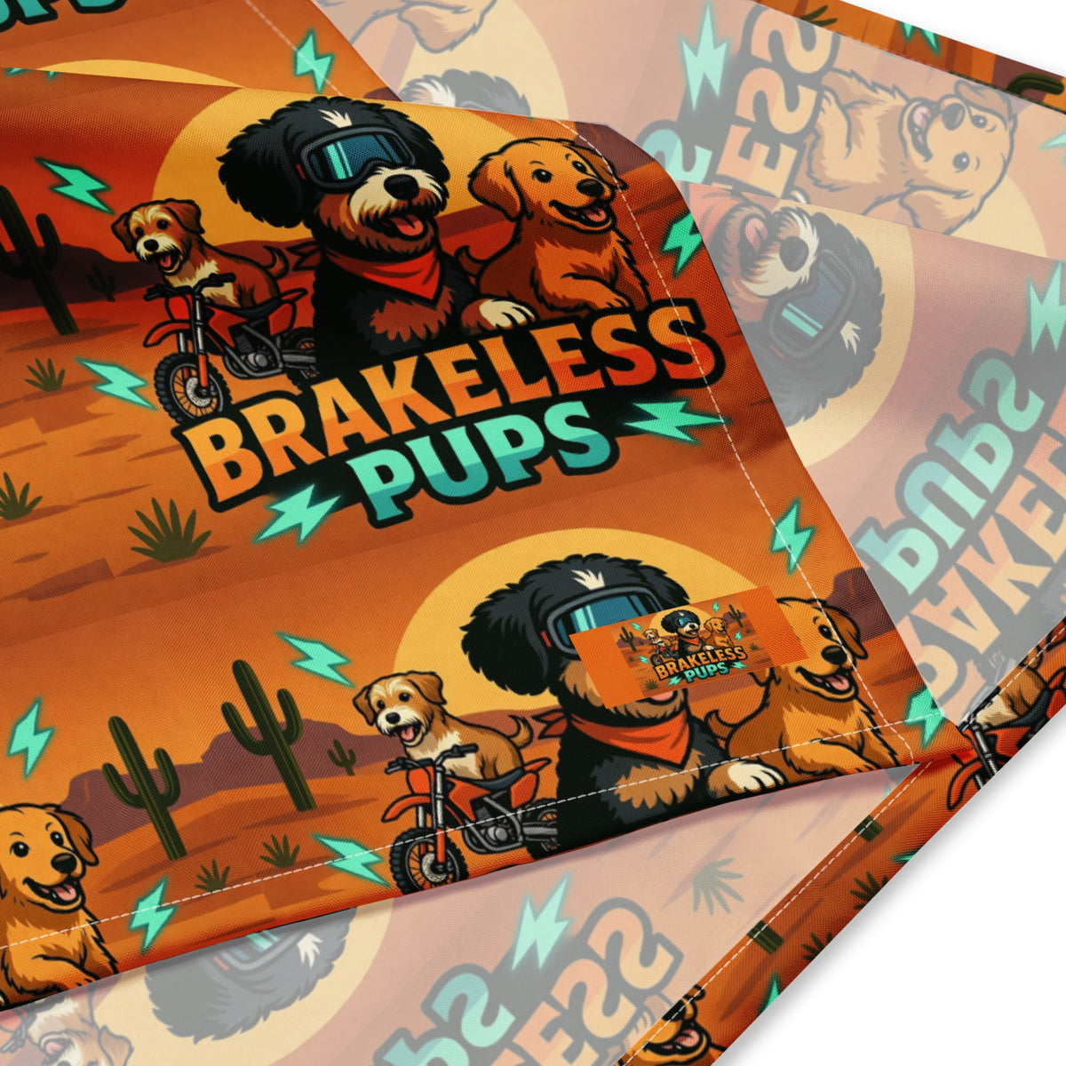 Desert Brakeless Pups - All-over print bandana - BRAKELESS