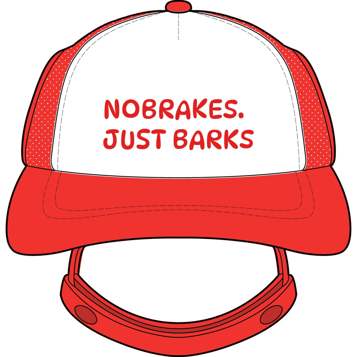 DOG Trucker Hat — “No Brakes. Just Barks.” DOG BRAKELESS CLOTHING HAT - Hats - BRAKELESS