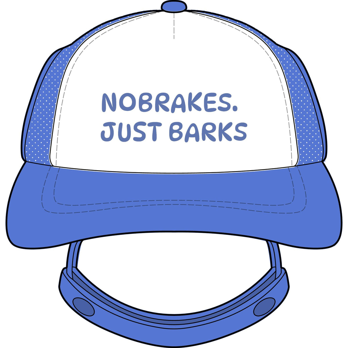 DOG Trucker Hat — “No Brakes. Just Barks.” DOG BRAKELESS CLOTHING HAT - Hats - BRAKELESS