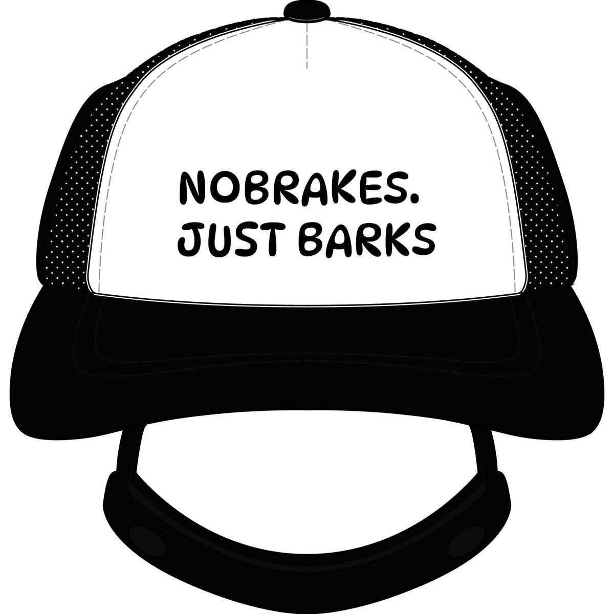 DOG Trucker Hat — “No Brakes. Just Barks.” DOG BRAKELESS CLOTHING HAT - Hats - BRAKELESS