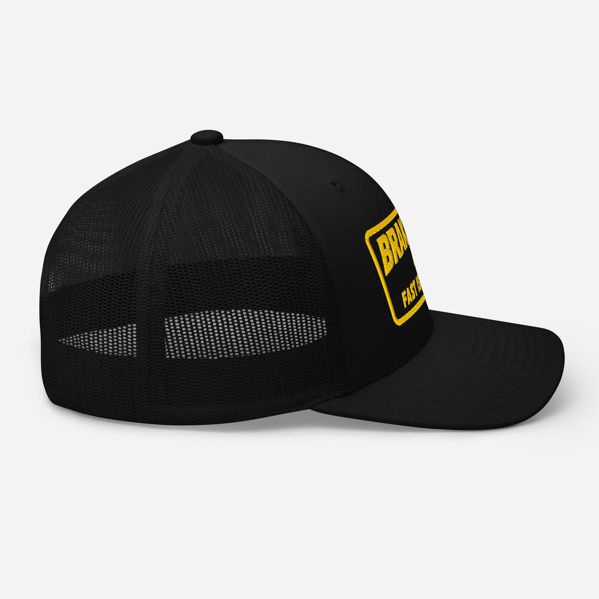 FAST IS A HABIT - Gold + Black Trucker Cap - BRAKELESS