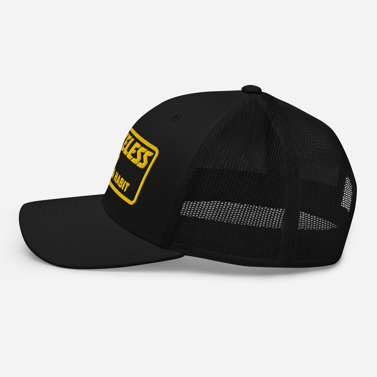 FAST IS A HABIT - Gold + Black Trucker Cap - BRAKELESS