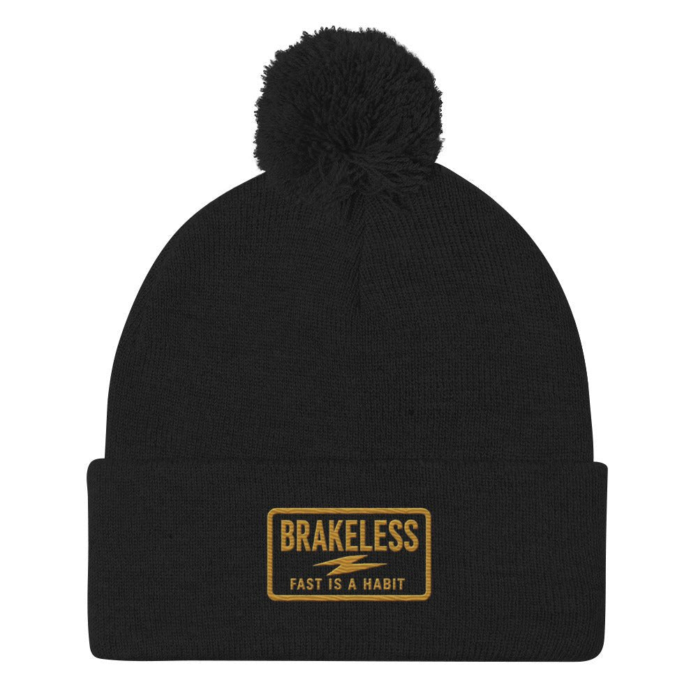 FAST IS A HABIT - Pom-Pom Beanie - BRAKELESS