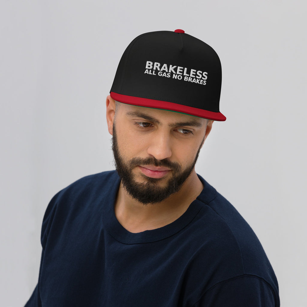 ALL GAS NO BRAKES Flat Bill Cap - BRAKELESS