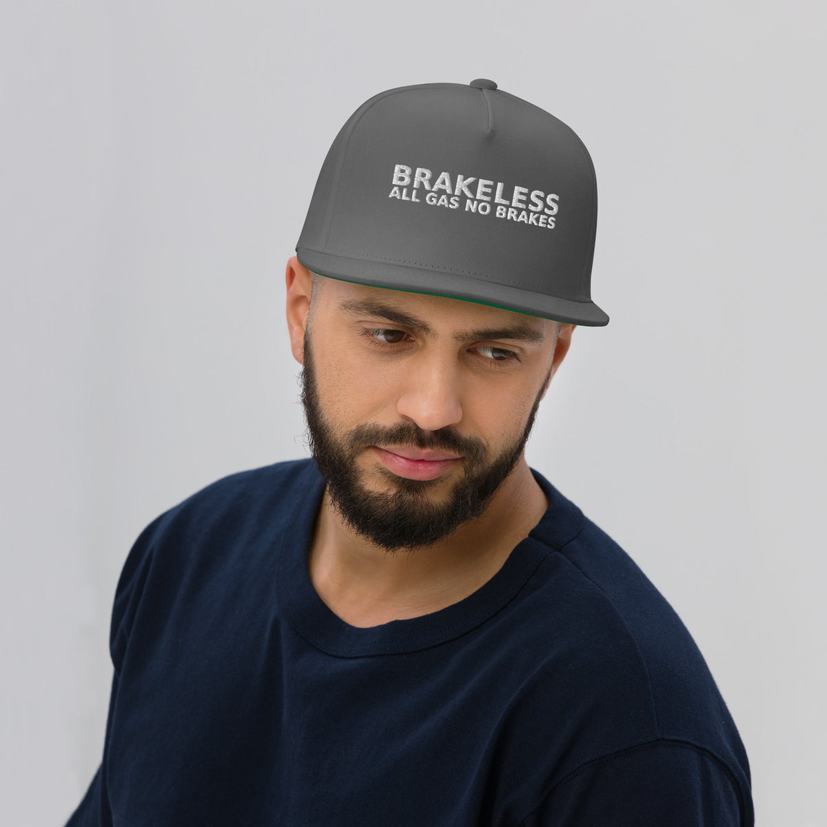 ALL GAS NO BRAKES Flat Bill Cap - BRAKELESS