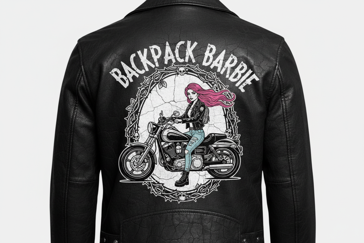 Backpack Barbie Custom Leather Jacket - Original