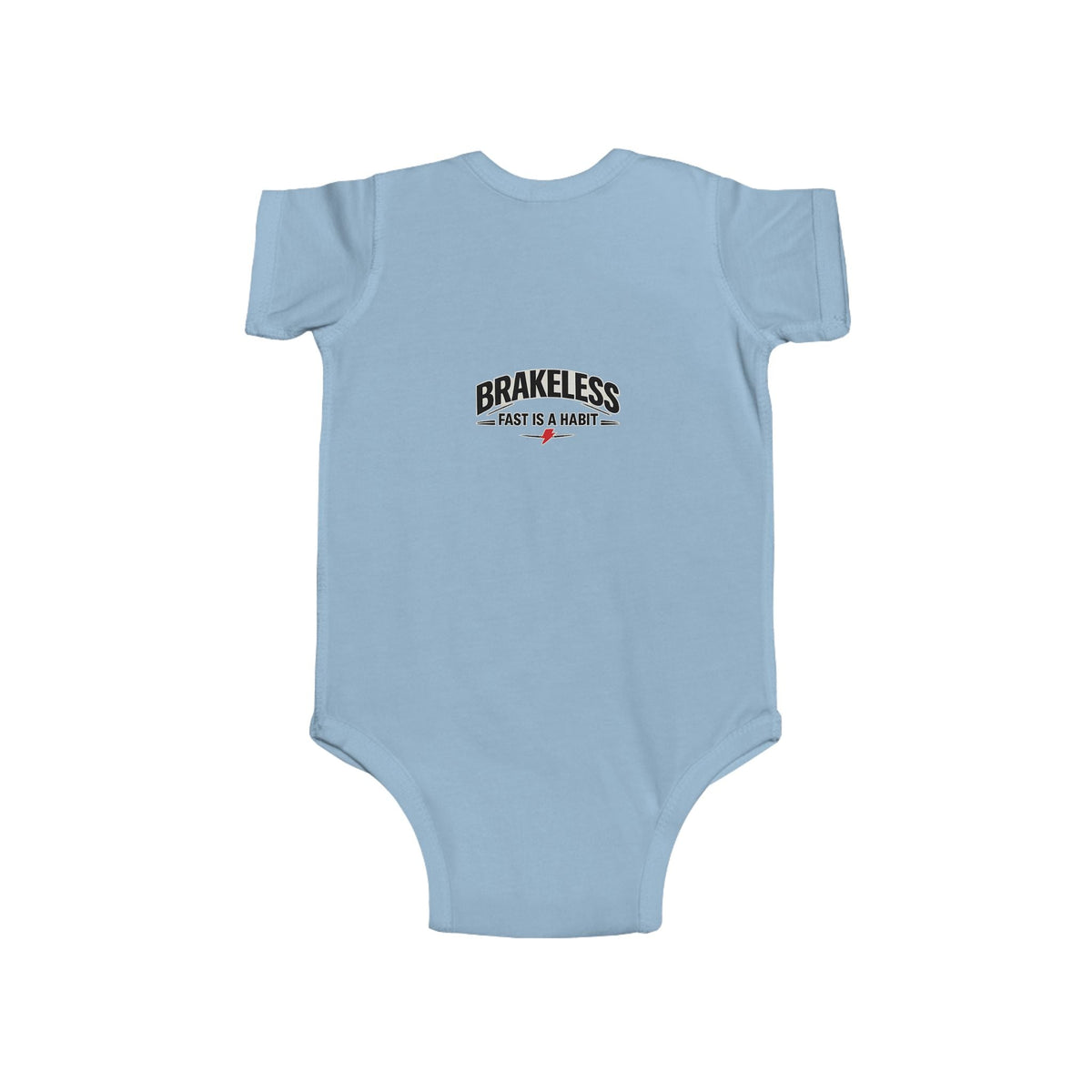 Infant Bodysuit — 'No Brakes, Just Binkies' Brakeless Racing Baby Onesie - Baby Bodysuit - BRAKELESS