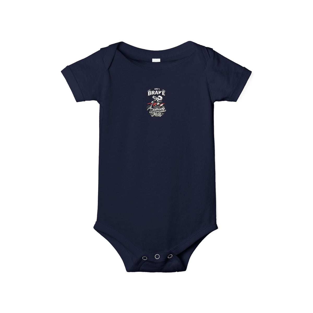 Infant One-Piece Bodysuit — ‘No Brakes’ Retro Motorcycle Chest Graphic - Kids clothes - BRAKELESS