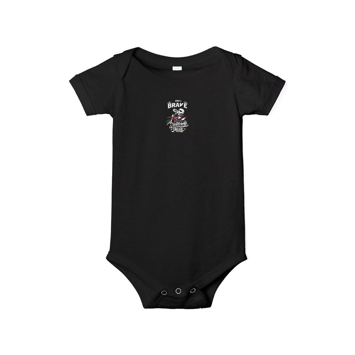 Infant One-Piece Bodysuit — ‘No Brakes’ Retro Motorcycle Chest Graphic - Kids clothes - BRAKELESS