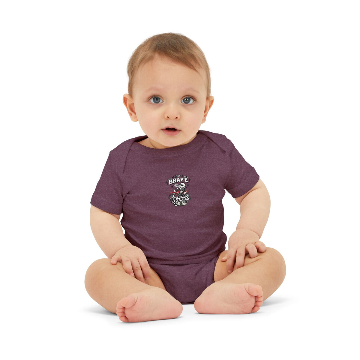 Infant One-Piece Bodysuit — ‘No Brakes’ Retro Motorcycle Chest Graphic - Kids clothes - BRAKELESS