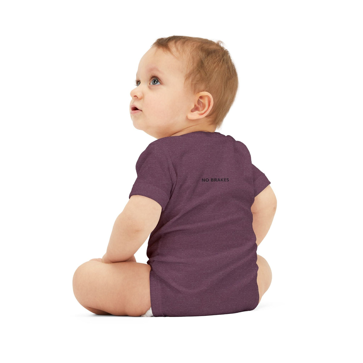 Infant One-Piece Bodysuit — ‘No Brakes’ Retro Motorcycle Chest Graphic - Kids clothes - BRAKELESS