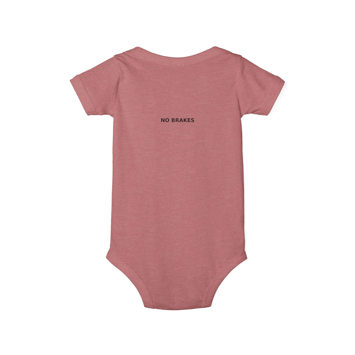 Infant One-Piece Bodysuit — ‘No Brakes’ Retro Motorcycle Chest Graphic - Kids clothes - BRAKELESS