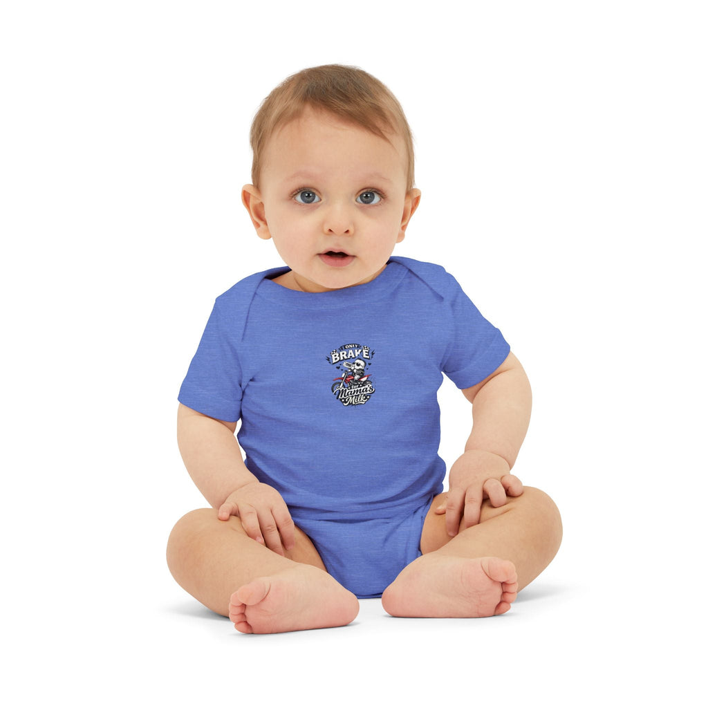 Infant One-Piece Bodysuit — ‘No Brakes’ Retro Motorcycle Chest Graphic - Kids clothes - BRAKELESS