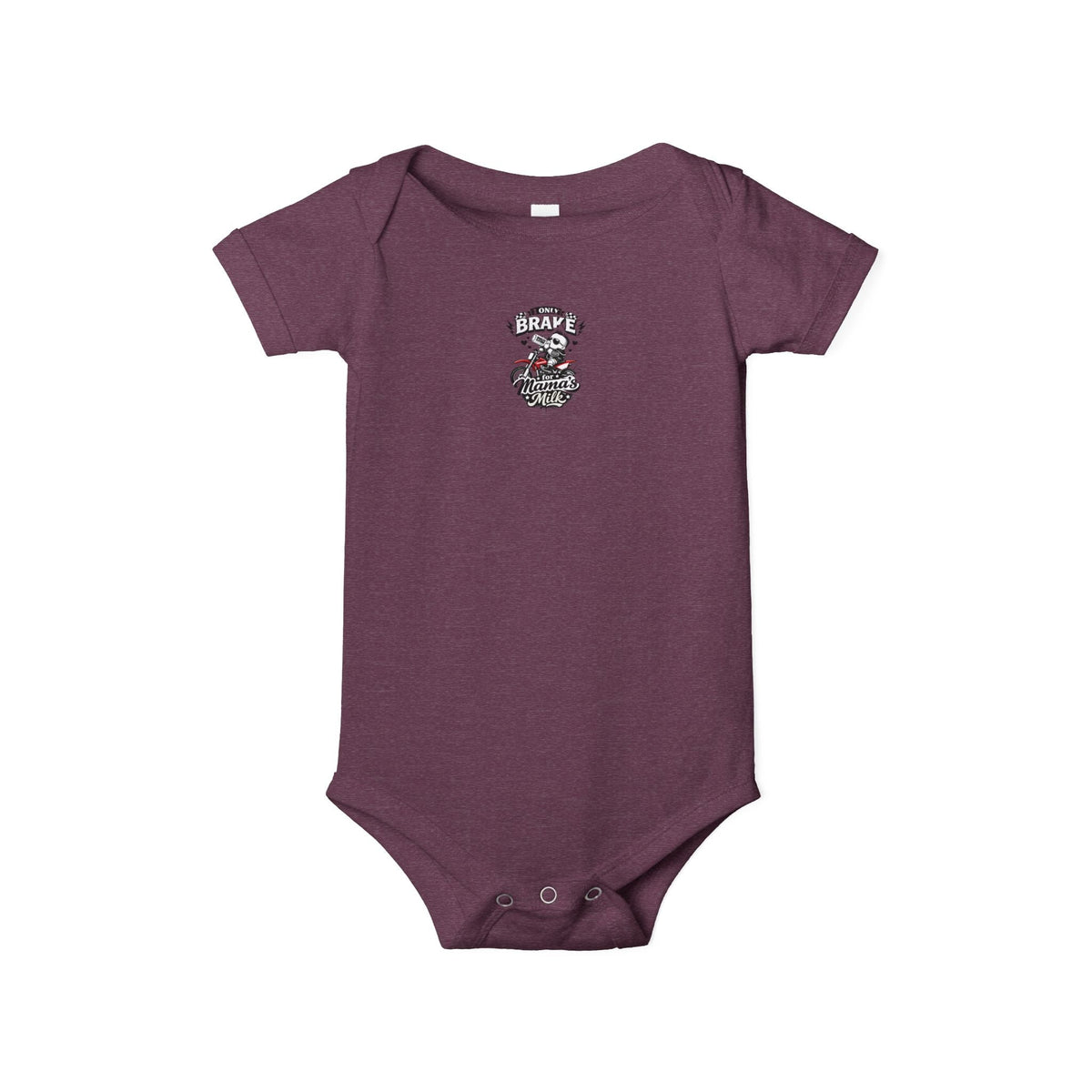 Infant One-Piece Bodysuit — ‘No Brakes’ Retro Motorcycle Chest Graphic - Kids clothes - BRAKELESS