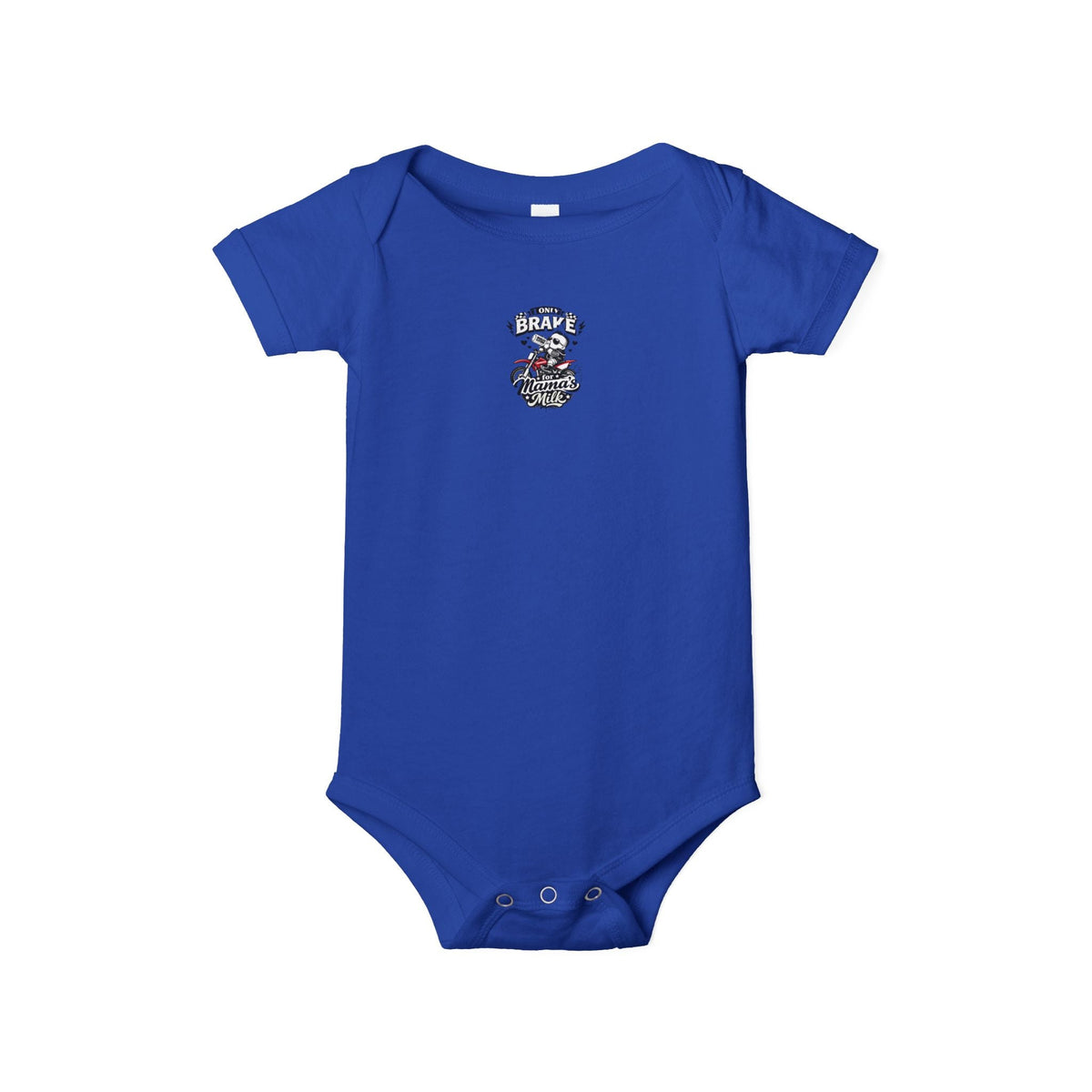 Infant One-Piece Bodysuit — ‘No Brakes’ Retro Motorcycle Chest Graphic - Kids clothes - BRAKELESS