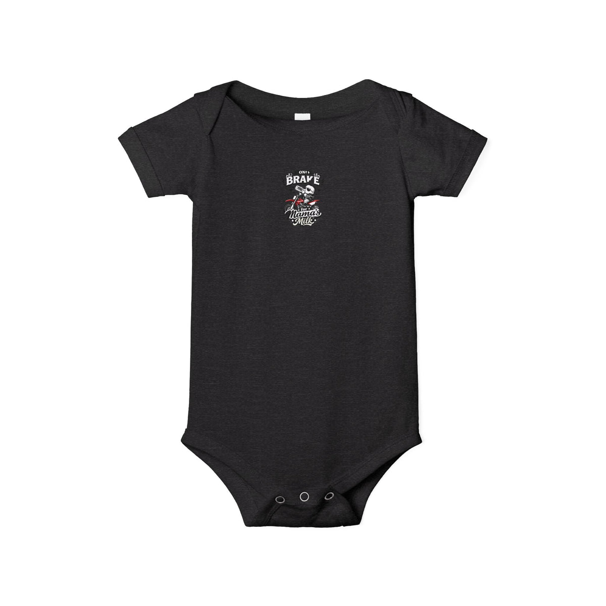 Infant One-Piece Bodysuit — ‘No Brakes’ Retro Motorcycle Chest Graphic - Kids clothes - BRAKELESS