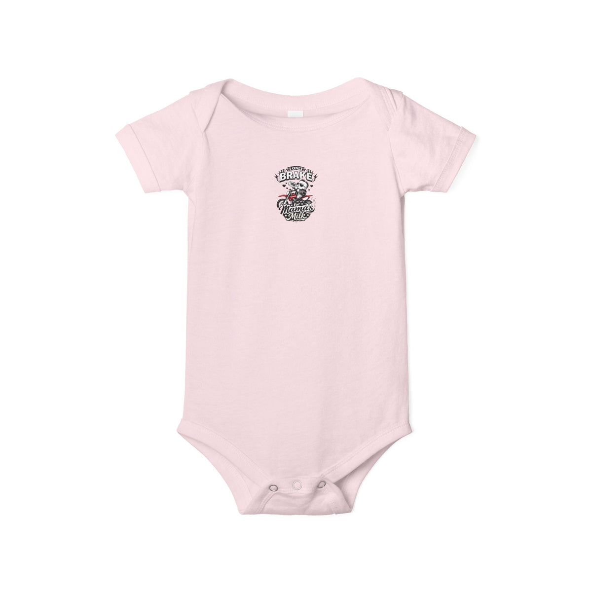 Infant One-Piece Bodysuit — ‘No Brakes’ Retro Motorcycle Chest Graphic - Kids clothes - BRAKELESS